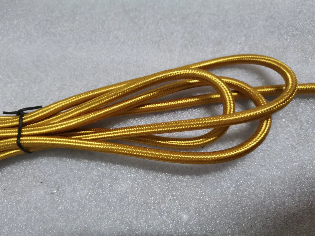 2m AC 220-250V EU Power Cord with Switch Fabric Covered Electrical Power Cable For DIY Table Lamp Cord