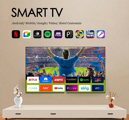 【Hot】55inch Android WebOs Smart TV Television 55 65 75 85 Inch Full Screen 4K UHD LED TV