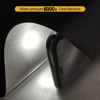DIY Portable Travel 100% Blackout Curtain Portable Blocking Darkest Window Cloth for Living Room Home Non-perforated Black Cloth