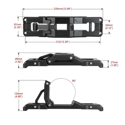 for Jeep Wrangler JK JKU JL JLU 2007-2021 Aluminum Car Folding Stepping Ladder Door Hinge Step Heavy Duty Footboard Foldable