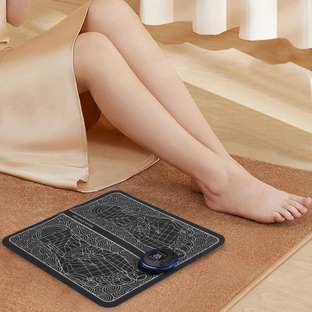 Foot Massager EMS Rechargeable Massage Mat Foot Relaxation Pads Electric Foot Massage Tool To Relieve Sore Feet Home Fitness