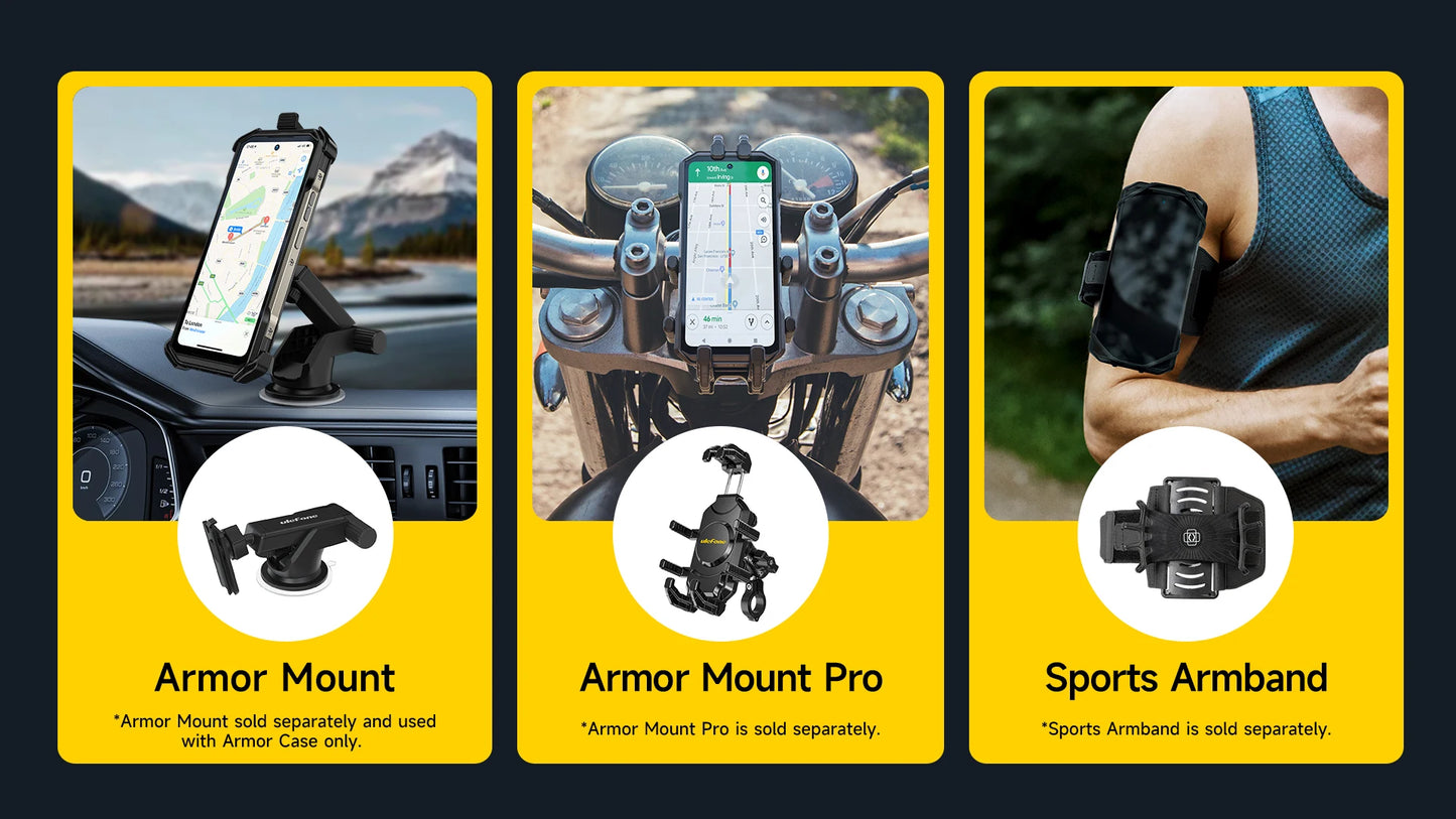Ulefone Armor 27 Pro 5G Rugged Phone 10600mAh Smartphone 50MP Camera 64MP Night Android 15 Up to 24GB+256GB NFC Waterproof Phone