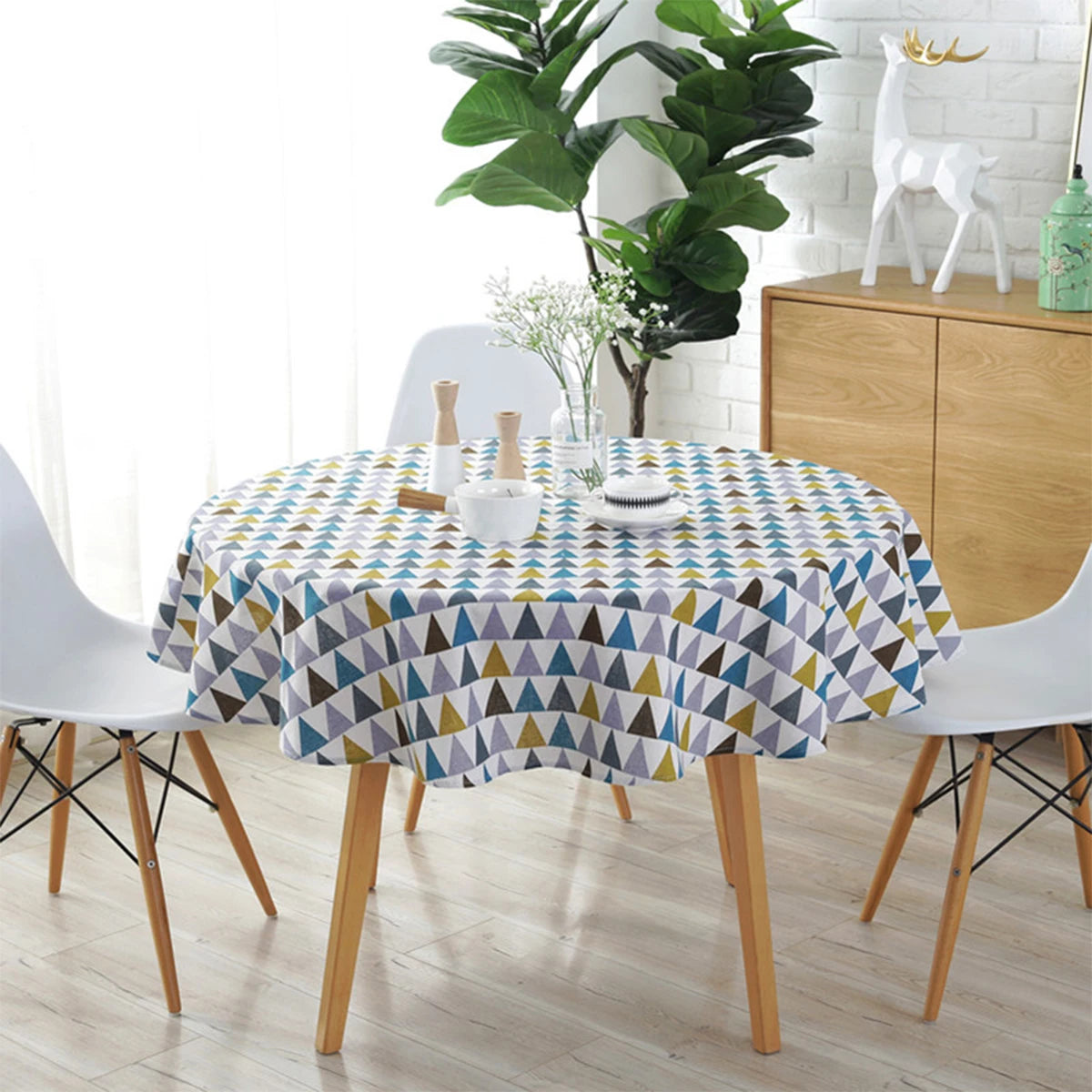 Round Tablecloth Washable Table Cloth Decorative Table Cover for Wedding Holiday Christmas Party Picnic Dining Room Table Covers