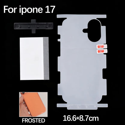 Back Border Full Cover Hydrogel Film For Iphone 17 Pro Max Air Install Tool Soft Matte Rear Screen Protector For Iphone17 17PM