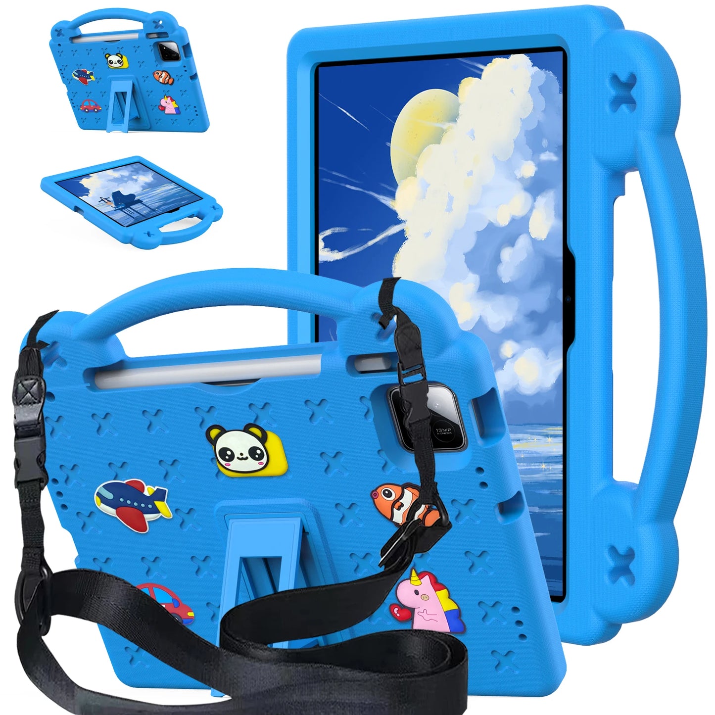 Cute Bear EVA Case For Official Xiaomi Pad 8 7 Pro 2025 11.2 Built-in Kickstand Kids Funda Cover Shockproof With Portable Holder