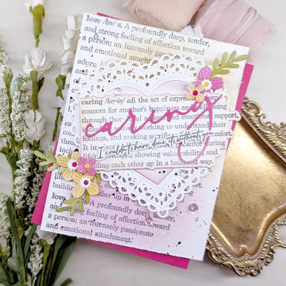 Valentine's Day Love Heart Bouquet Metal Cutting Dies Clear Stamps Breath Stencil Hot Foil DIY Making Card Scrapbook Embossed Te