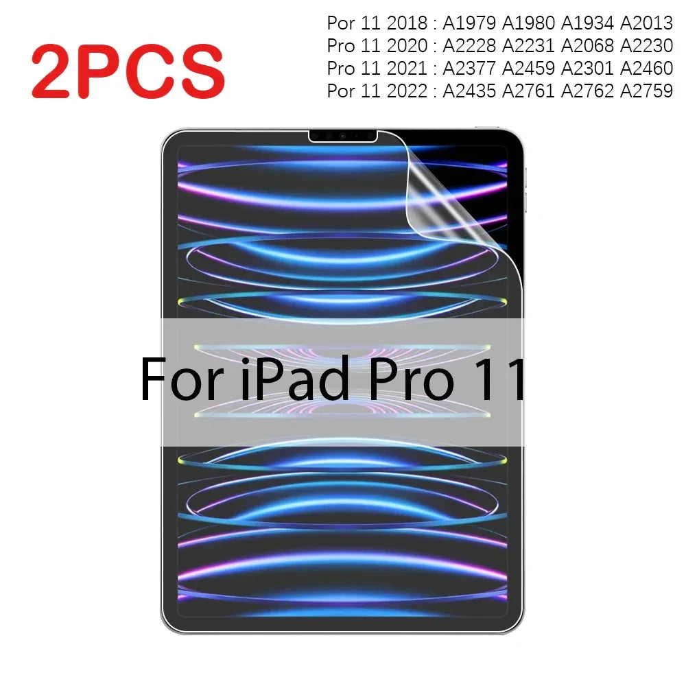2PCS Matte Like Paper Film Screen Protector for IPad A16 11th Pro 13 12.9 11 2025 M5 M4 Air 4 5 3 10th 9th 8th 7 Mini 6 7 Screen