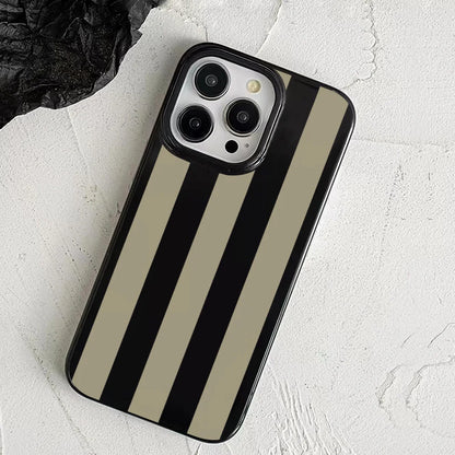 Brown Vertical Stripes Case For iPhone 16 Cases iPhone 15 Pro Max Case For iPhone 14 13 12 11 XS X XR 7 8 Plus Cover Case Funda