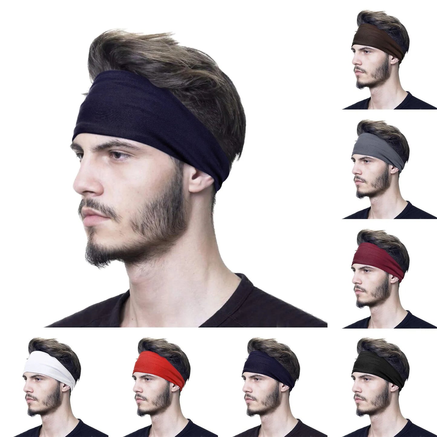 Sports Headbands Unisex Running Fitness Sweatband Forehead Sweatband For Men Women Solid Jogging Fitness Cycling Basketball