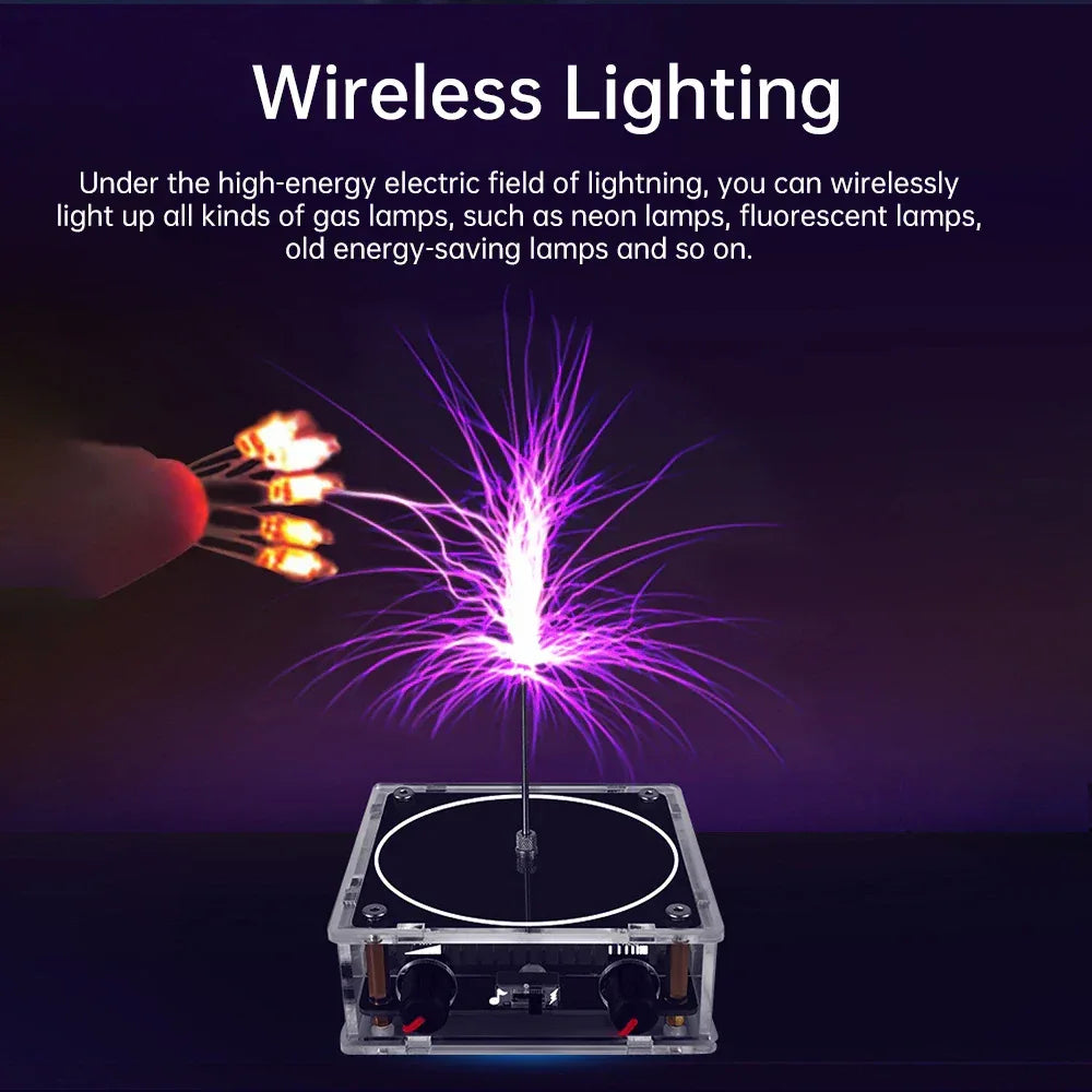 10cm Tesla Coil Arc Generator Touchable Artificial Lightning for Physics Teach Electromagnetic Science Popularization Experiment