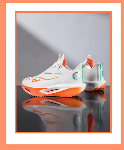 Unisex Carbon Board Running Shoes Professional Marathon Lightweight Bouncing Pad Breathable Ladies Stable Support Sports Shoes