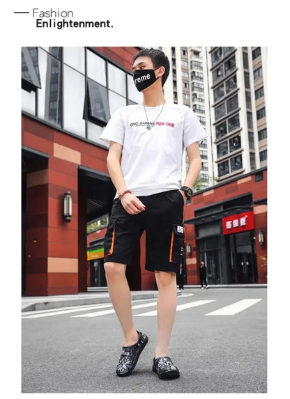 Plus Size 49 Men Non-slip Sandals Clogs Men and Women Home Beach Slippers Breathable Lightweight Men Outdoor House Slides