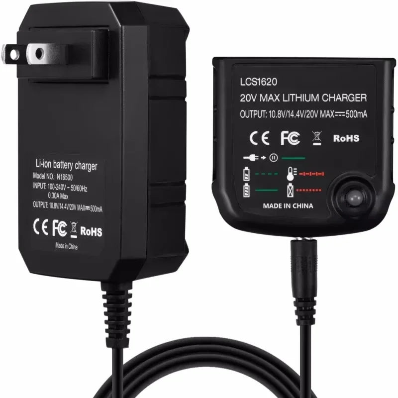 Lithium Battery Charger For Black&Decker 10.8V 14.4V 18V 20V Serise LBXR20 Electric Drill Screwdriver Battery Charging Tool