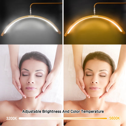 Fosoto Multiple Professional Half-Moon Light LED Lash Light  Ring Light For Makeup Beauty Salon Eyebrow Tattoo photography Video