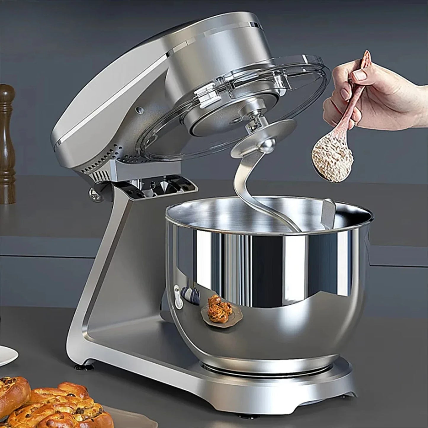 New Arrival High Quality 6.5L Stand Mixer Ultra-Silent Multifunction Home Type Dough Kneading Machine Mixing Bowl New Arrival