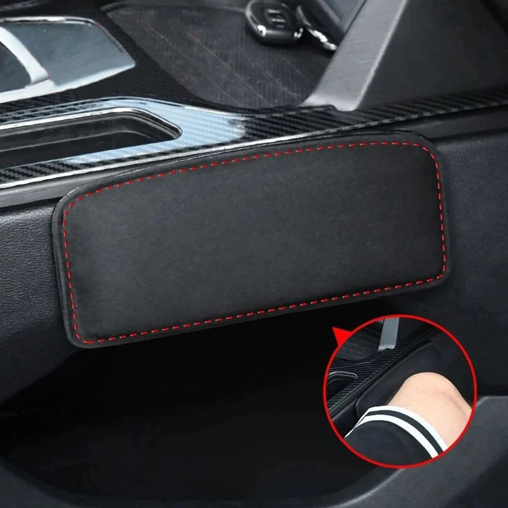Comfortable Suede Car Pillow Car Knee Pad Auto Cushion Elastic Memory Foam Leg Pad Headrest In The Car Accessories