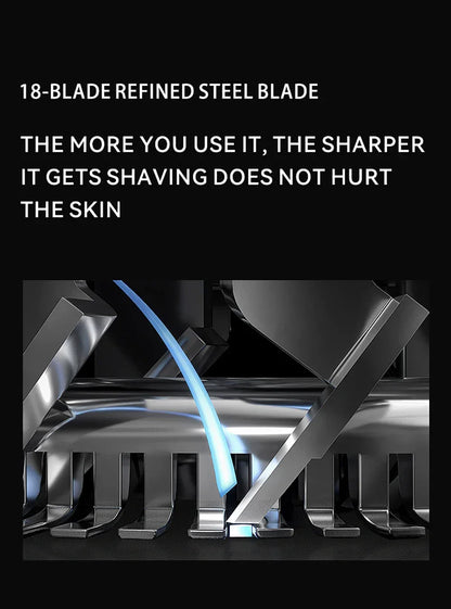Electric Shaver Men Beard Trimmer Wet Dry Use Dual Blades Razor USB Rechargeable Mini Portable Face Beard Shaver For Home Travel