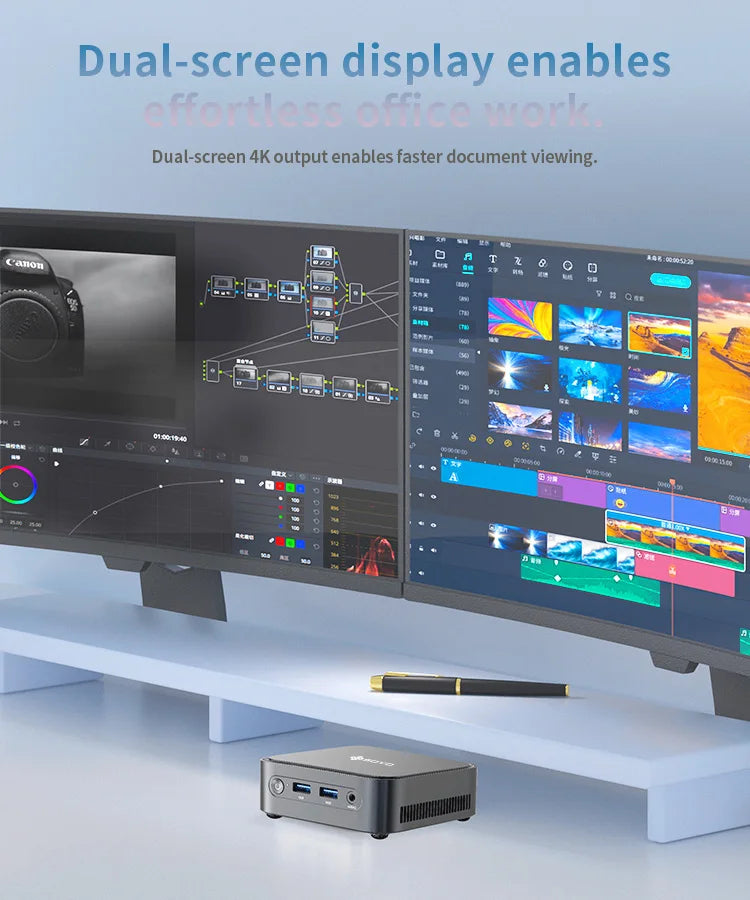 SOYO M4 PLUS2 Mini PC Intel Alder Lake N150 Windows 11 Pro Mini PC 16GB DDR4  512GB PCIe M.2 SSD WiFi 5 BT4.2 Desktop Computer