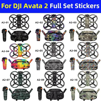 Stickers Skin Set Protective Film for DJI Avata 2 Motion Rocker 3 Goggles 3 Anti-scratch Protective Film Refit Decals Accessory