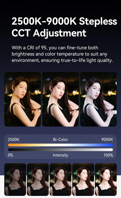 Ulanzi Upgraded VL119 10W RGB Light Wand Stick Light Handheld Stick for Protrait Photography Live Streaming with Type-C Charging