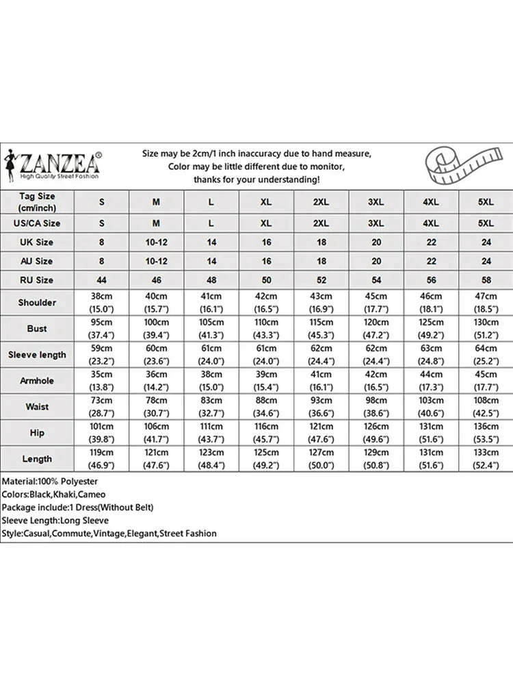 ZANZEA Women Lapel Long Sleeve Vestidos 2025 Spring Solid Work Dresses Casual Waisted No Belted Robe Office Lady Midi Spilt Robe