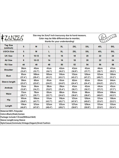 ZANZEA Women Lapel Long Sleeve Vestidos 2025 Spring Solid Work Dresses Casual Waisted No Belted Robe Office Lady Midi Spilt Robe