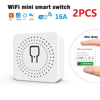 16A MINI Wifi Smart Switch Breaker 2WAY Control Timer Wireless Switches Smart Home Automation Work With Tuya Alexa Google Home