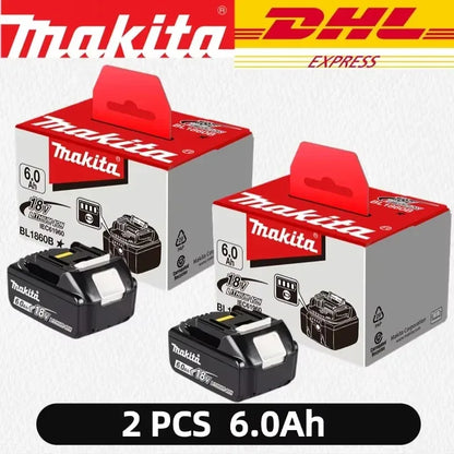 100% Original Makita 18V Battery 18V 6Ah Replacement Battery for Makita BL1860B BL1850 BL1840 BL1830 Li-ion Power Tool Battery