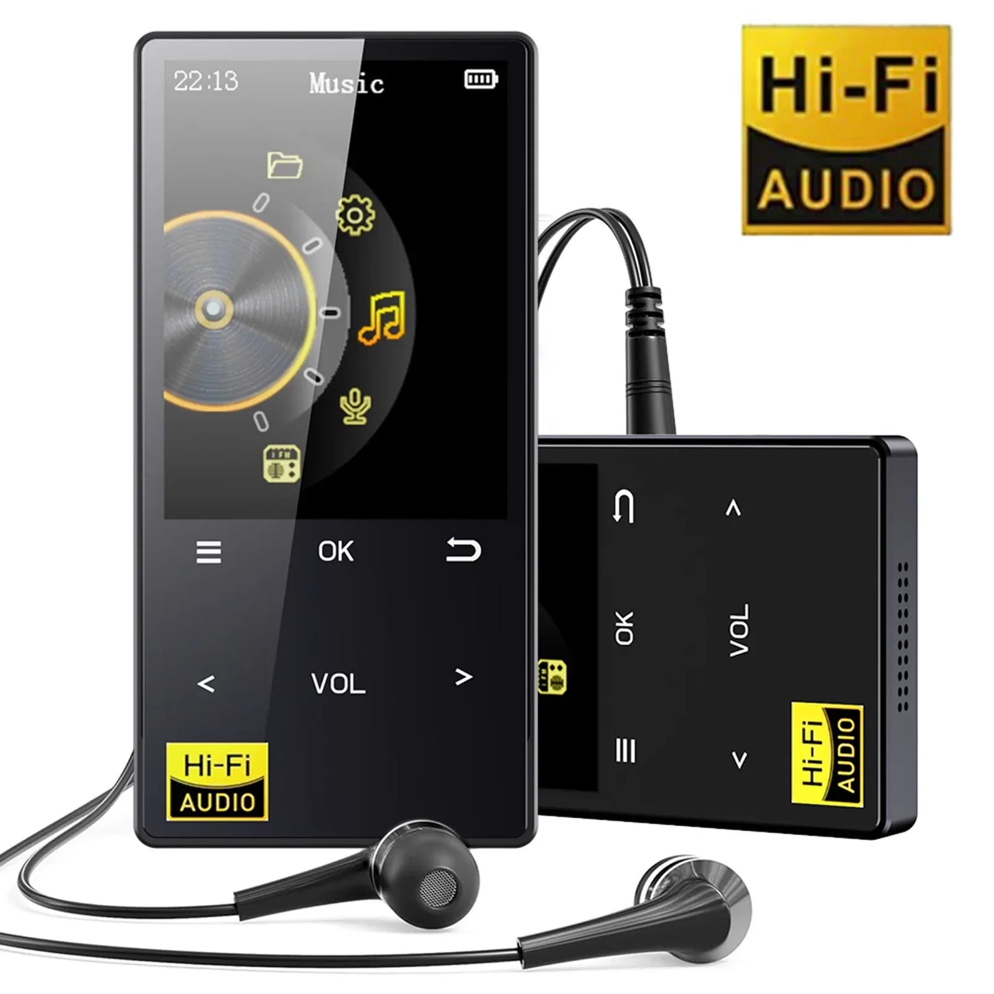 Hi-Fi MP3 Player with Bluetooth and WiFi Lossless DSD High Definition Portable Hi-Fi Digital Audio Music Player Voice Recorder