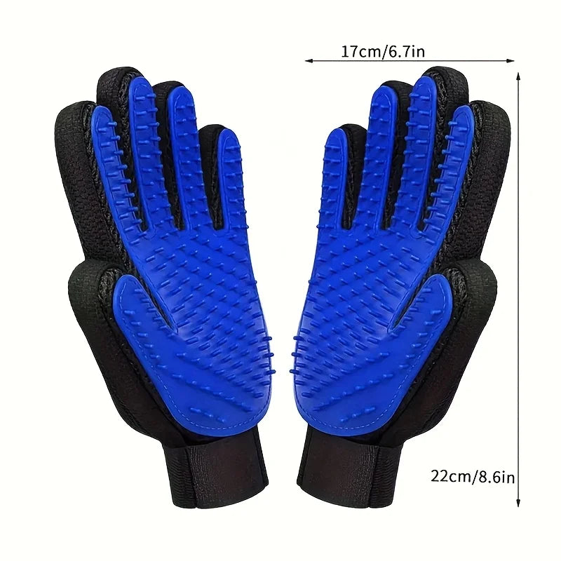 2PCS Pet Grooming Gloves, Hair Removal Gloves with Hair Removal and Massage for Dogs and Cats To Remove Floating Hair Tools,