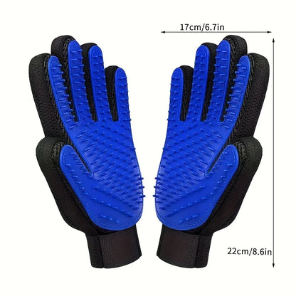 2PCS Pet Grooming Gloves, Hair Removal Gloves with Hair Removal and Massage for Dogs and Cats To Remove Floating Hair Tools,