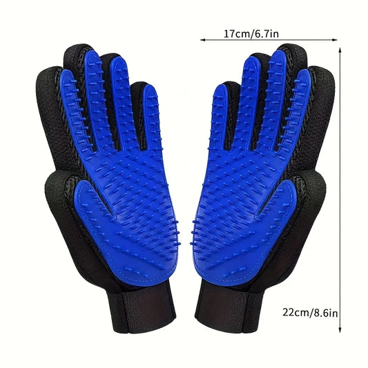 2PCS Pet Grooming Gloves, Hair Removal Gloves with Hair Removal and Massage for Dogs and Cats To Remove Floating Hair Tools, by PDG ibma