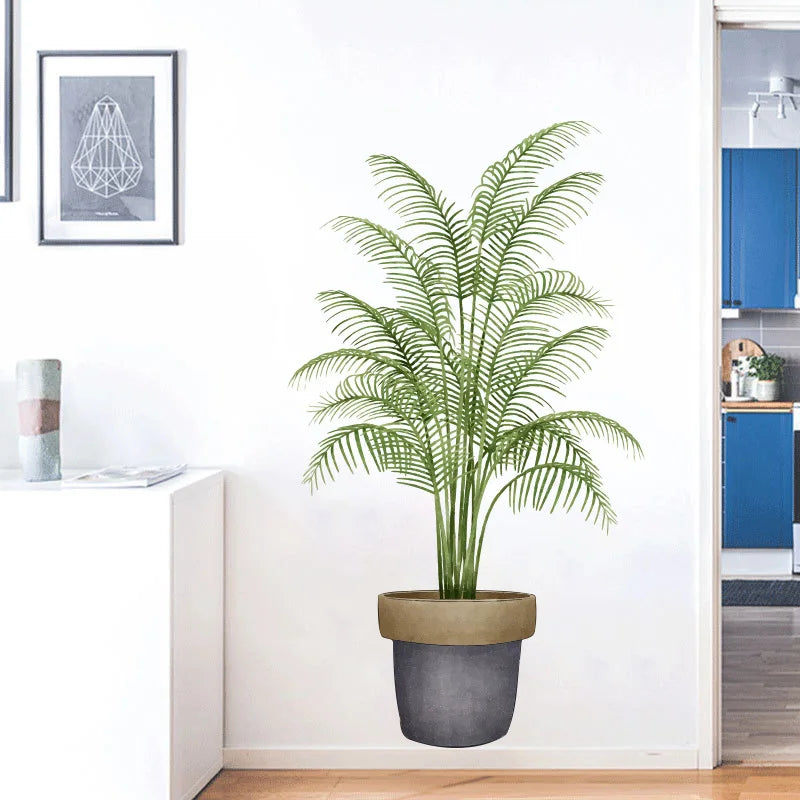 16 Styles Large Tropical Green Plants Wall Stickers Palm Leaves PVC Living Room Art Vinyl Poster Wallpaper Home Decoration Mural