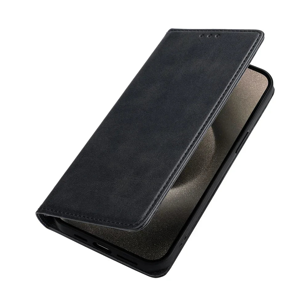 Business Magnetic Phone Case for Tecno Spark 20 10 Pro 20C 10C 8C Spark GO 2024 Pop 8 Pro Leather Wallet Case Flip Cover