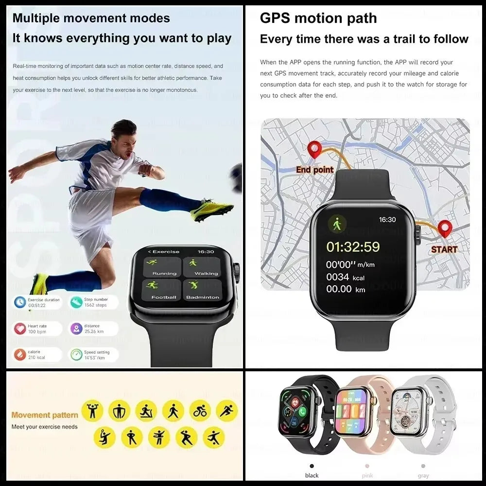 New 2026 Original For Apple Watch X 10 Smart Watch Men Body Temperature Bluetooth Call NFC GPS Sports Women SmartWatch for Apple