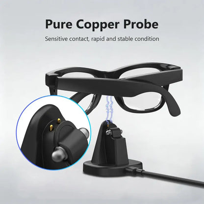 Smart AI Glasses Base Charging Dock For Ray Ban Meta Fast Charging Mini Non-slip Portable Charging Dock Smart Accessories