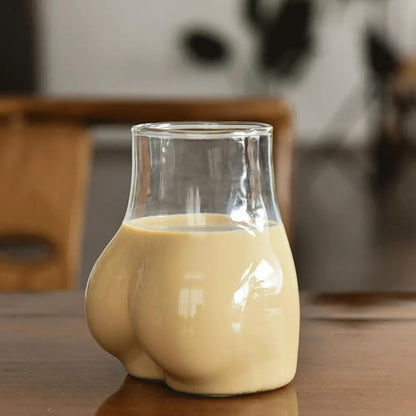 1pc Butt Drinking Cups 450ml Transparent Borosilicate Glass Coffee Mug Funny Coffee Mug Glass Women Body Ass Cup Milk Water Mugs