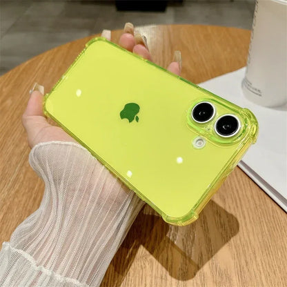 Luxury Jelly Clear Silicone Soft Case For iPhone 11 12 13 14 15 16 Pro Max 16 Plus Shockproof Protection Transparent Back Cover