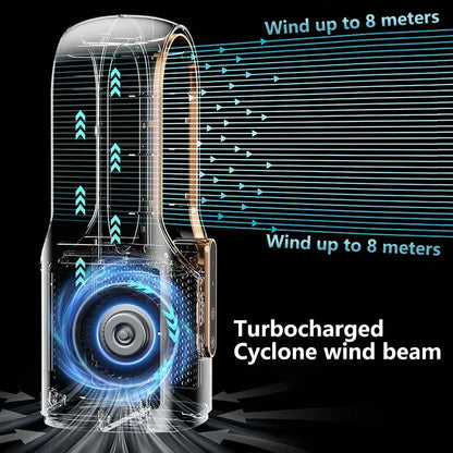 Portable USB Air Cooler Leafless Electric Desktop Fan 6 Speed Silent Timer Air Conditioner Cooling Humidifier Conditioning Fan