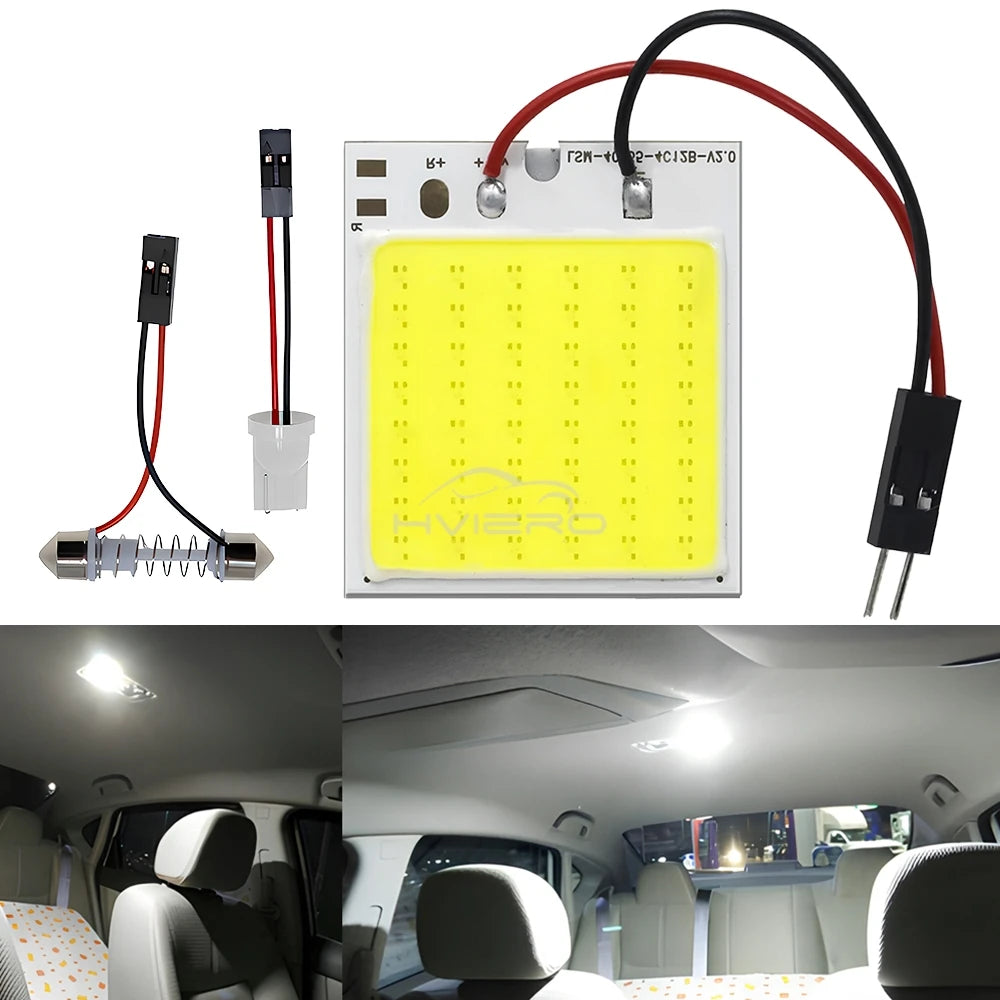 T10 C5W Car Led Cob 16/24/36/48SMD White Parking Bulb Auto Interior Reading Panel Lamp Super Bright Festoon License Plate Lights