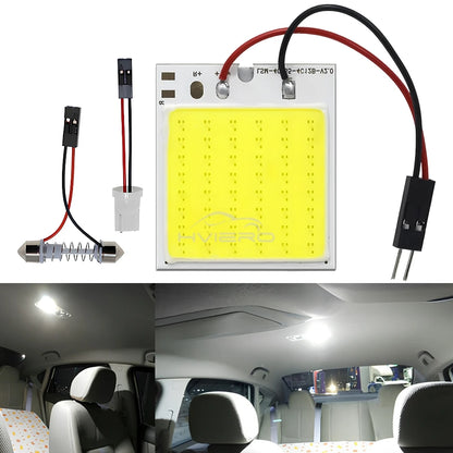 T10 C5W Car Led Cob 16/24/36/48SMD White Parking Bulb Auto Interior Reading Panel Lamp Super Bright Festoon License Plate Lights
