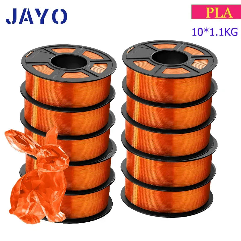 JAYO 3D Filament PLA 8Rolls 10Rolls 175mm 3D printing no bubbles no drawing smooth multiple colors optional 11kg for 3D printing