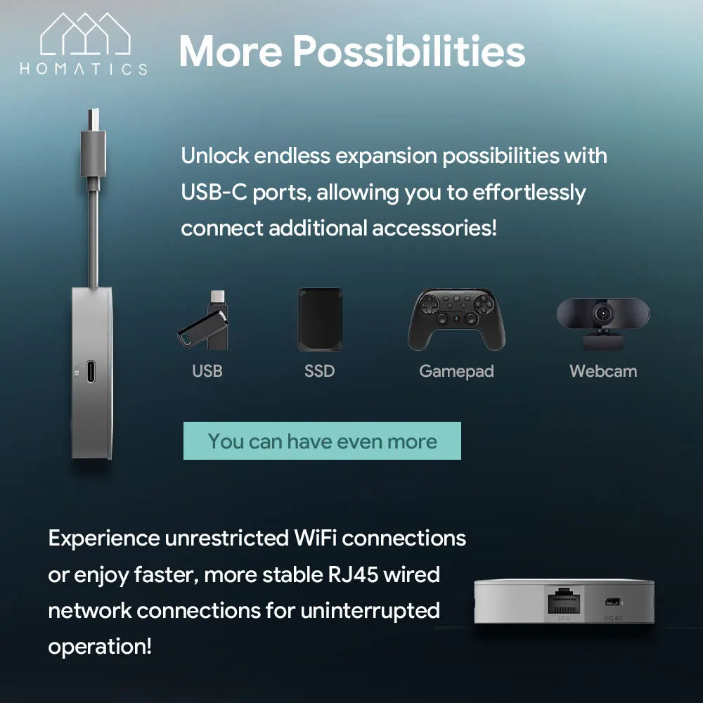 HOMATICS Dongle G 4K Google & Netflix Certified TV Stick 2GB 32GB Google TV 11 OS Amlogic S905Y4 Support AV1 4K H.265 Dolby Atmo