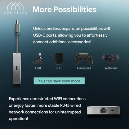 HOMATICS Dongle G 4K Google & Netflix Certified TV Stick 2GB 32GB Google TV 11 OS Amlogic S905Y4 Support AV1 4K H.265 Dolby Atmo