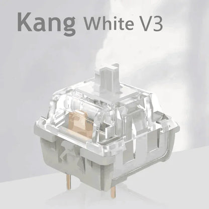 KTT Kang White V3 Switches Mechanical Keyboard Linear Switch 3 Pin Custom Cherry RGB SMD Gaming Compatible Hot Swap MX Switch