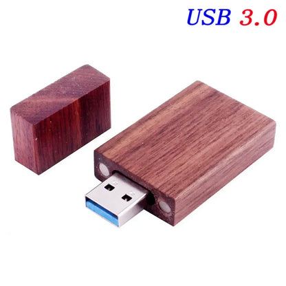 JASTER USB 3.0 Wooden block  Flash Drive red wood pendrive 4GB 8GB 16GB 32GB 64GB Pen  Memory Stick U Disk gift