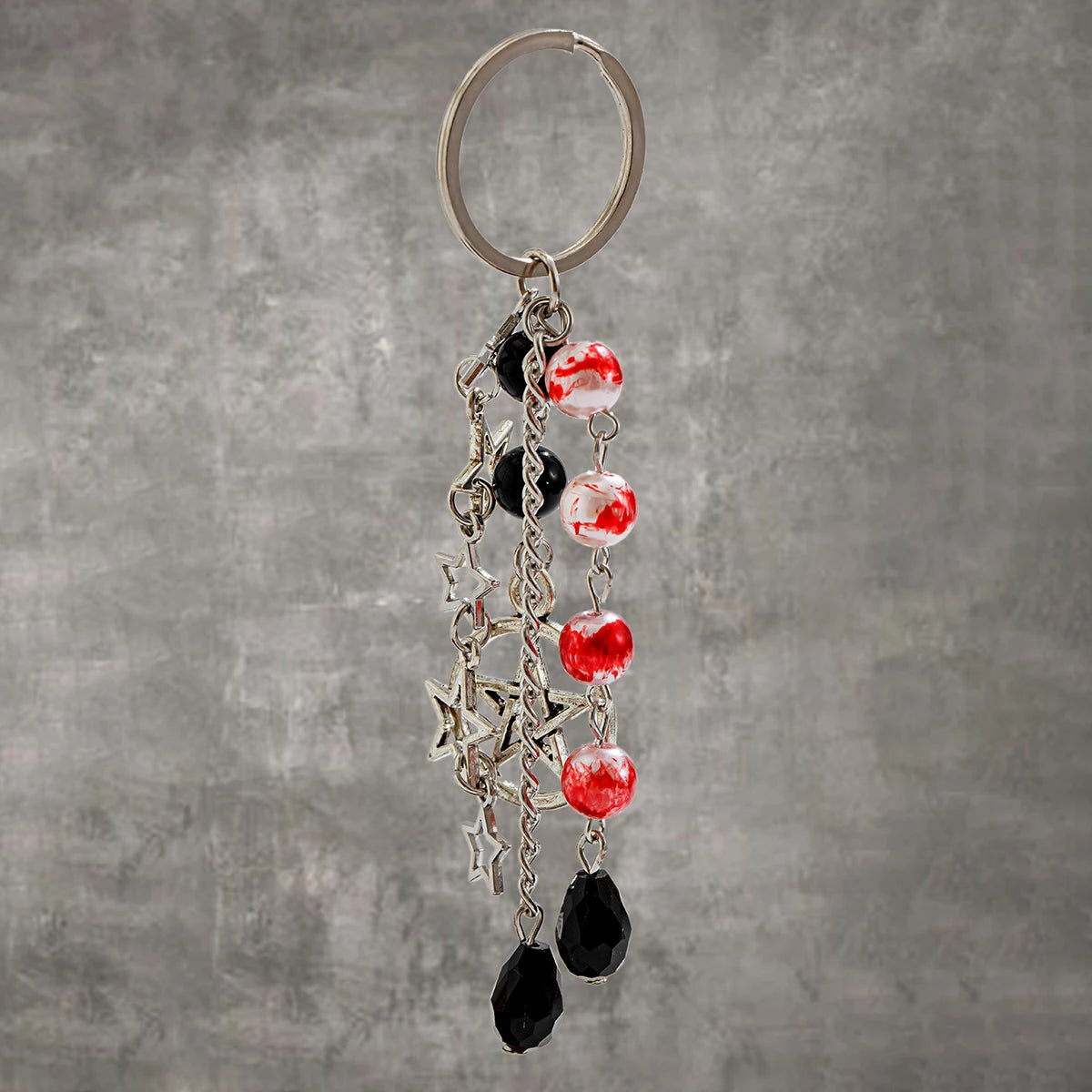 Porte-clés pendentif croix gothique Salircon, cœur et crâne, style tendance, avec nœud papillon noir, bijou Halloween Y2K