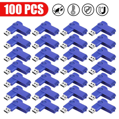 100PCS USB 2.0 Pendrive 128GB 64GB 32GB 16GB 8GB USB Flash Drive 4GB 2GB Free Laser Logo 2.0 USB Flash Drive Stick Best Gift