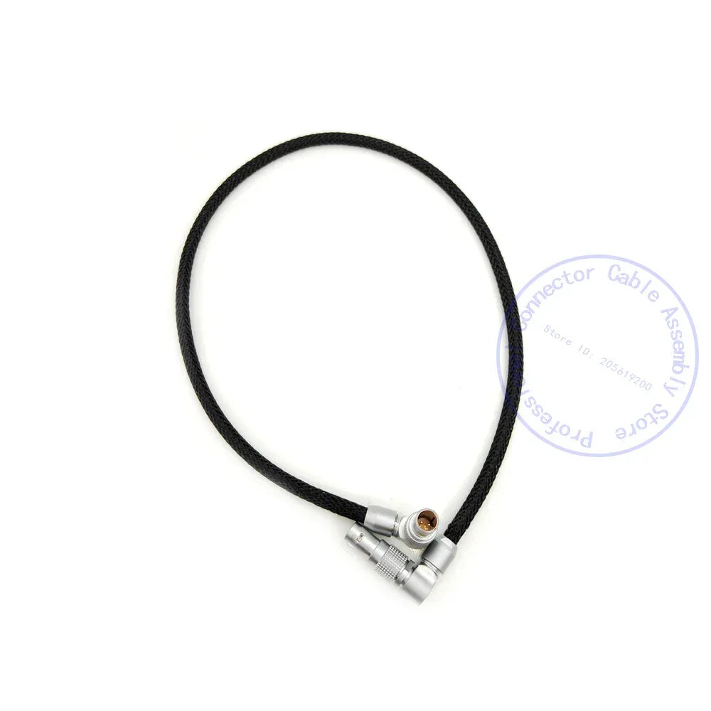 ARRI ALEXA RED Flexible Braid Power Cable for Teradek Bolt 4K XT LT, SmallHD monitor, 0B 2 Pin Straight Male to 2Pin Right Angle