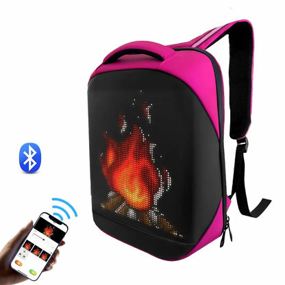 Led Backpack with Programmable Full Color Screen, Motorcycle Backpack, Waterproof Shoulder Travel Backpack, Christmas Gift Bag